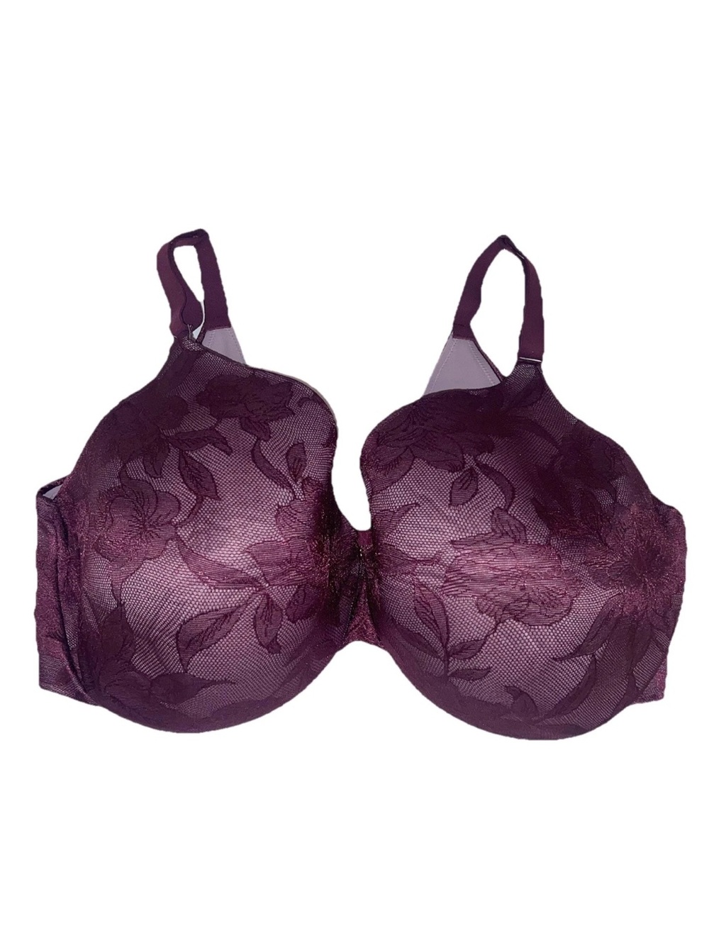Cacique Floral Lace Lightly Lined Full Coverage Bra 44G